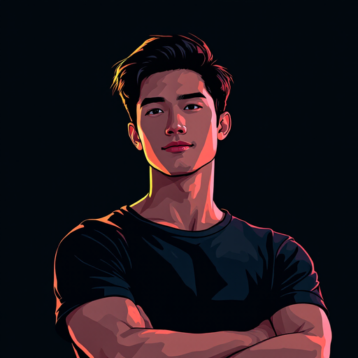 Adrian Tran — CTO of Rankers, manhwa cel-shaded portrait